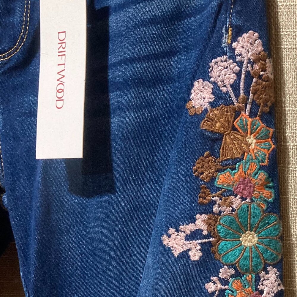 NEW Driftwood Jackie embroidered jeans size 26 dark wash 266 4J2 - Picture 9 of 9